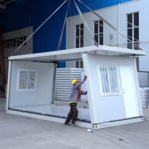 Fireproof Assembly Required Folding Shipping Container House Space Saving