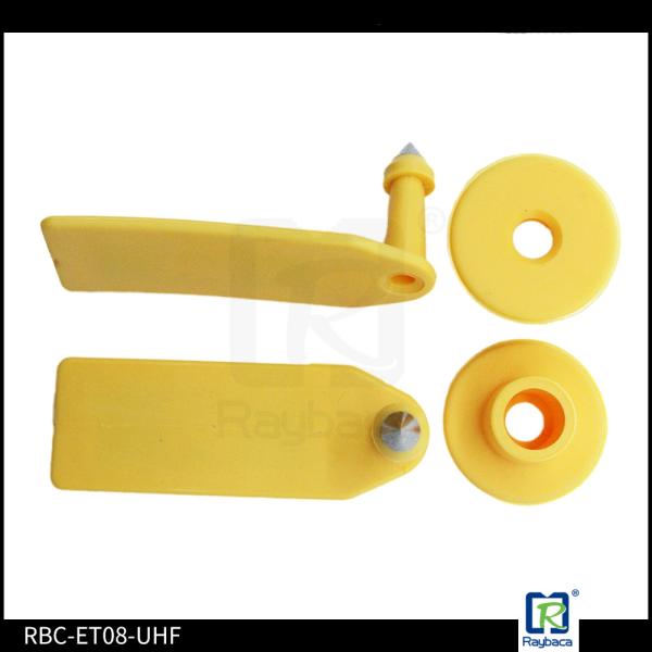 TPU Material Animal Tracking Tags UHF Ear Tag For Lamb / Goat 53mm Length, rfid metal tag
