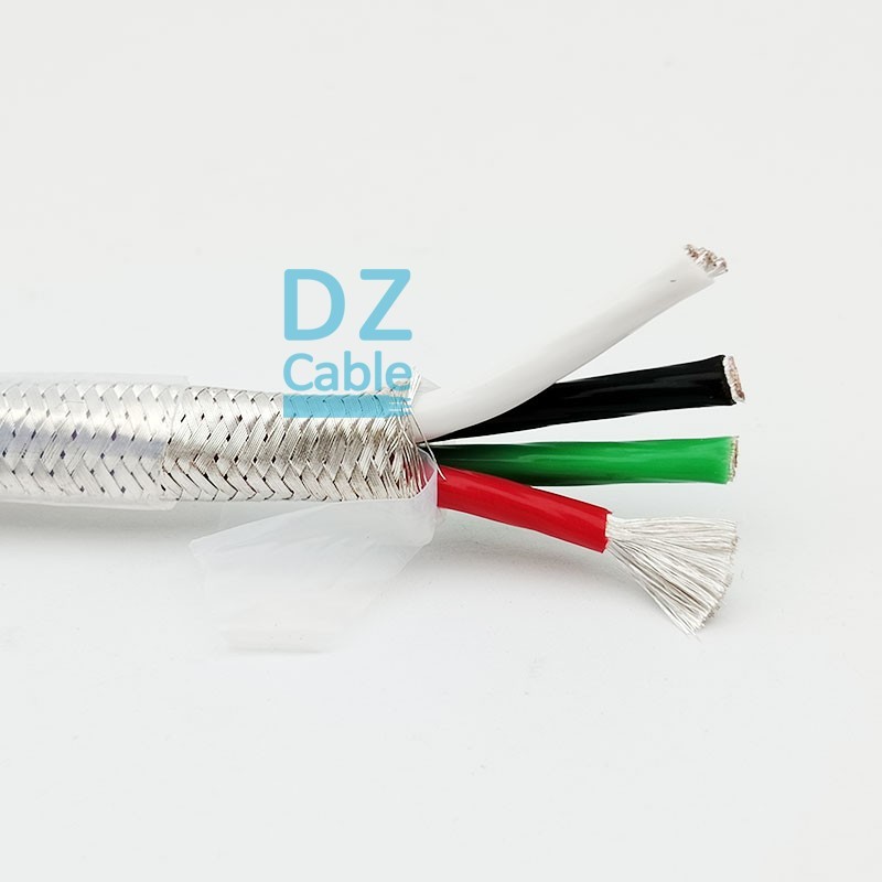 PFA Shielded High Temperature Aerospace Cable – Multi Cores 2 Core / 4 Core Heat Resistant Braiding Cables SPC/PFA/SPCWB/PFA