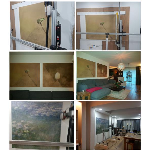 Outdoor Indoor Inkjet Type Vertical Wall Printer Art Print For Decoration Industry