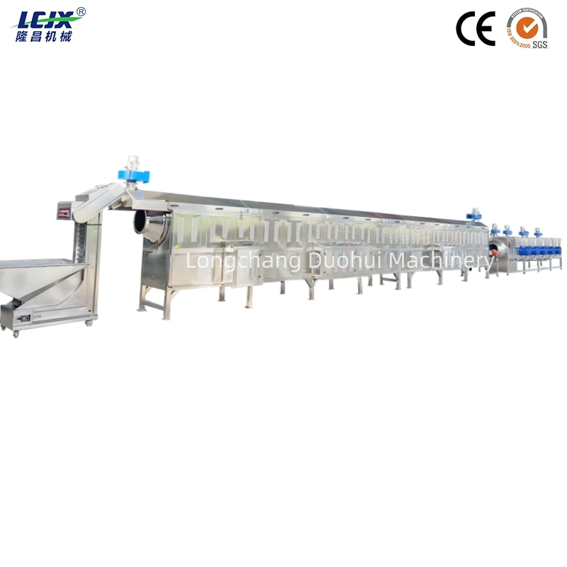 304 Stainless Steel Automatic Control Continuous Roasting Line with Infrared Temperature Sensor