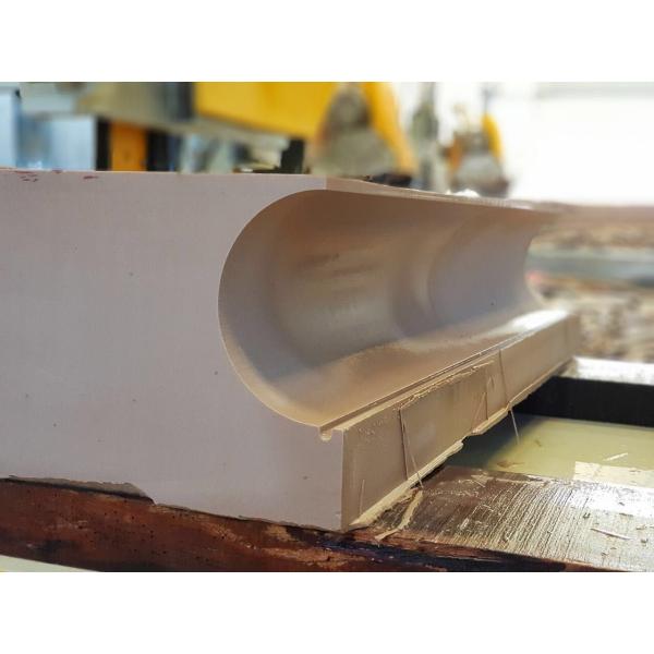 Diamond wire saw machine in operation