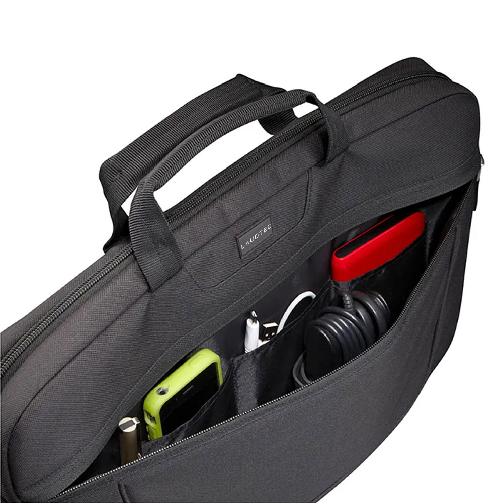 For Laudtec 15.6 Inch Top-Loading Laptop Case Waterproof Polyester Sleeve Lightweight Business Detachable Strap Messenger Wholesale OEM/ODM/Private
