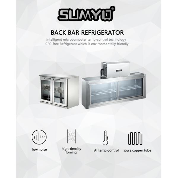 CE Certificate Glass Door Drinks Display Under Counter Bar Refrigerator