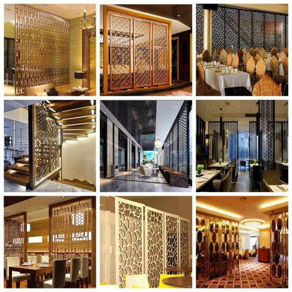 Metal screen golden color shinny reflective screen partition panel for wall dividers or door parititons