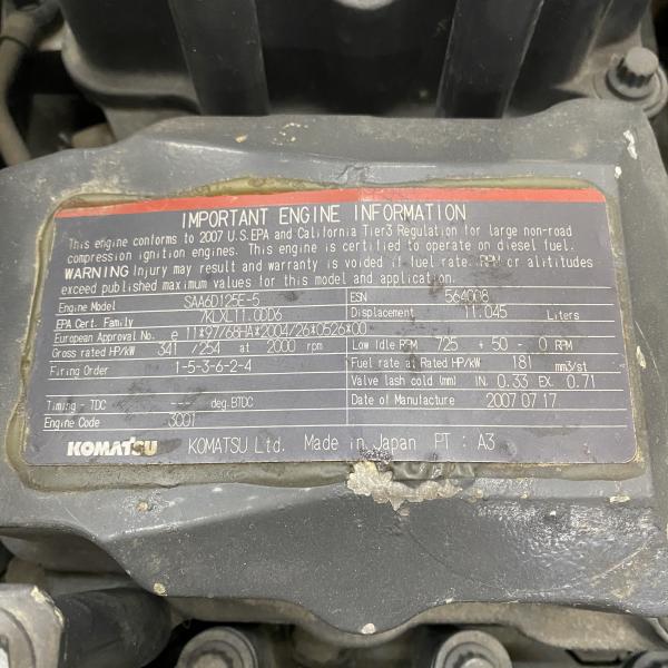 SAA6D125E-5 Single Cylinder Diesel Engine Komatsu Motor Electric Start