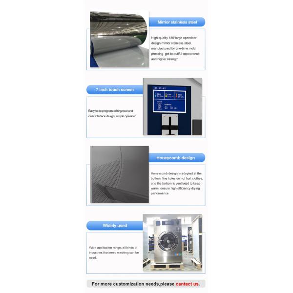 Fully Automatic Commercial Laundry 22kg*2 Stack Tumble Dryer Machines for Home University Hotel