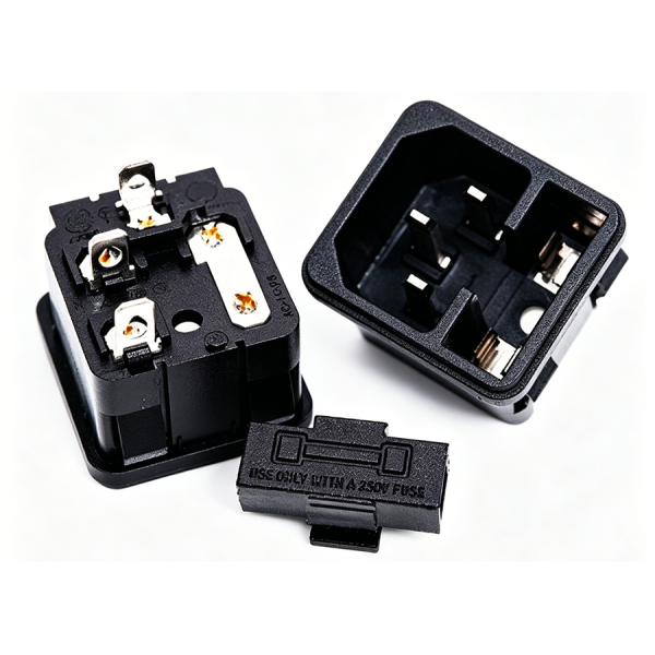 IEC 60320 AC Power Socket 10A 1500V Panel Mount for UPS Systems
