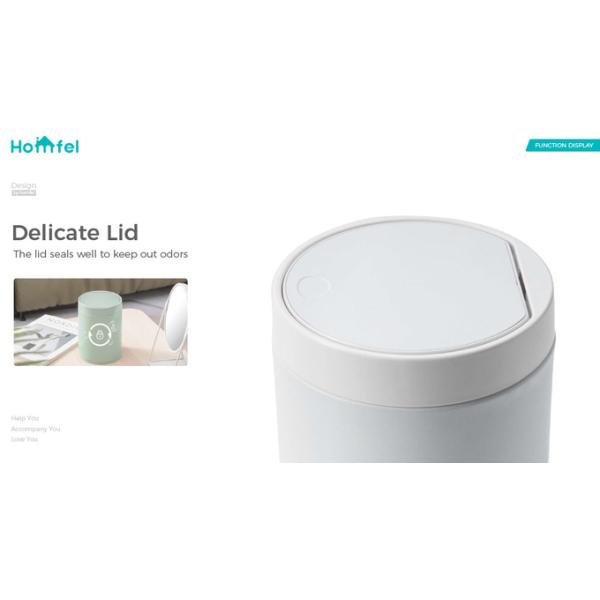 Support Room Space Selection 1.5L OEM Stainless Steel Desktop Mini Trash Bin with Press Open