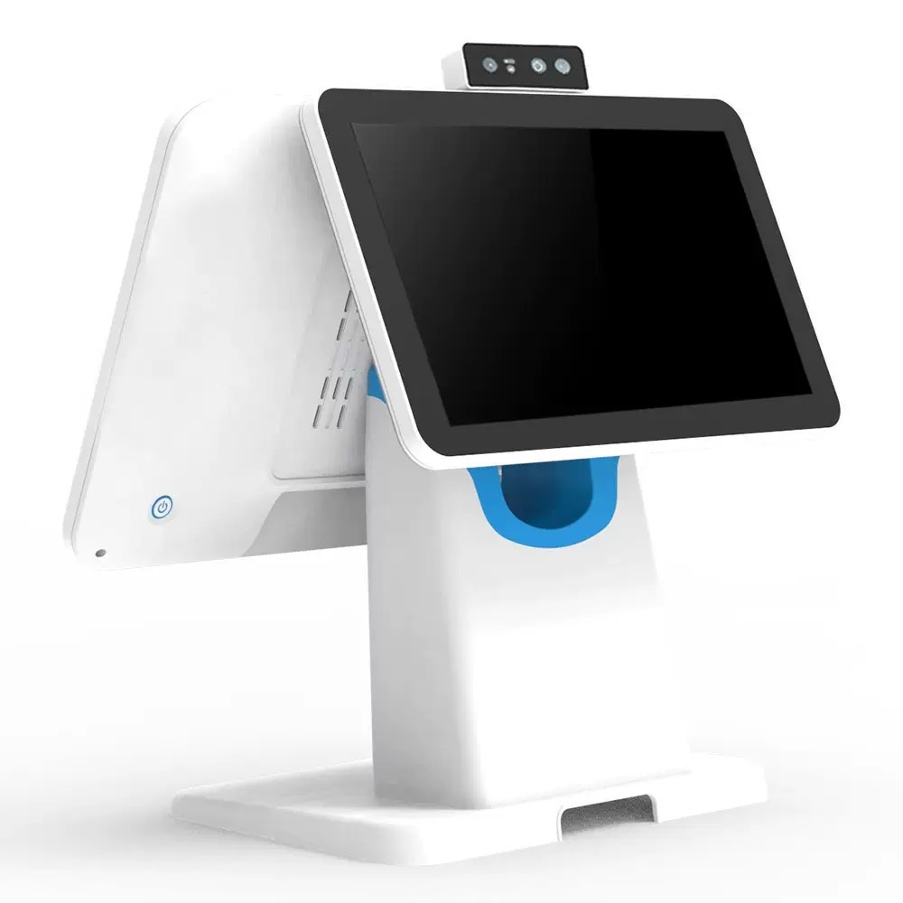 All In One Unmanned Scan Code Ordering POS System 15.6Inch Capacitive Touch Terminal For Restaurant Supermarket Business