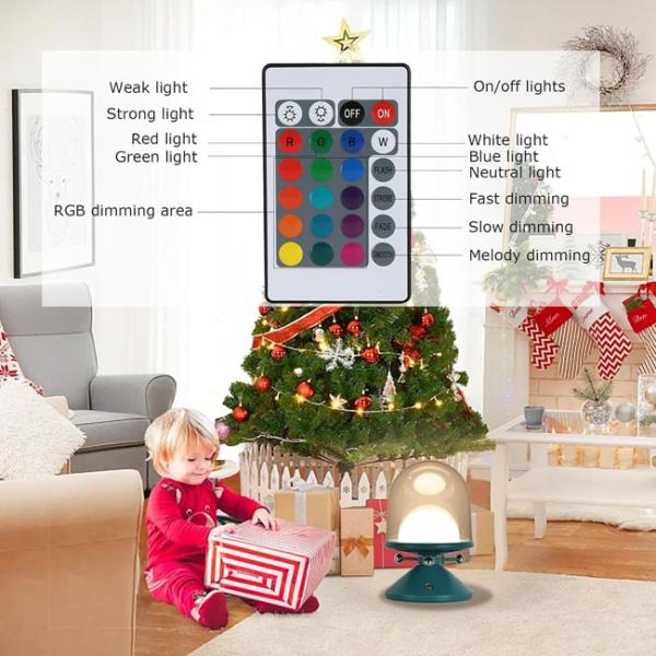 3000K 4500K 6000K UFO Desk Lamp Three Color Dimming Touch Sensitive Night Light