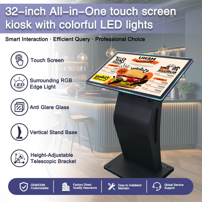 32 inch AG Glass Android PC All in One LED Light PCAP Touch Screen Kiosk
