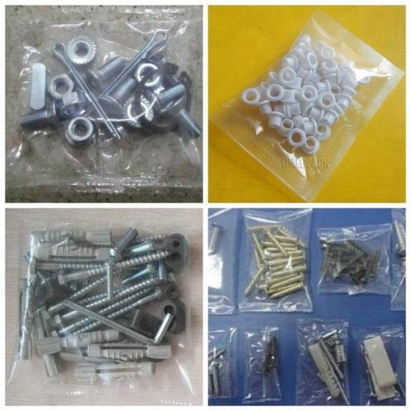 Screw counting and packing machine for plastic parts automatically weighing