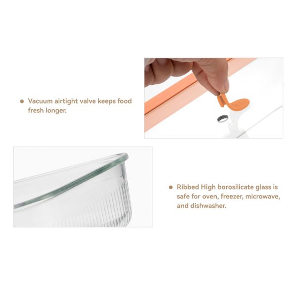 IKOO New Arrival Leakproof Plastic Free Meal Prep Containers with Silicone Framed Airtight Lid
