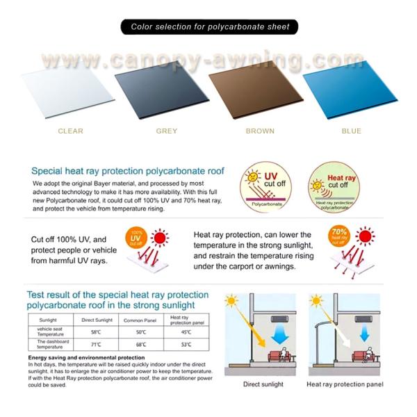 outdoor villa house building patio gazebo window door aluminum polycarbonate pc awning canopy canopies cover kits