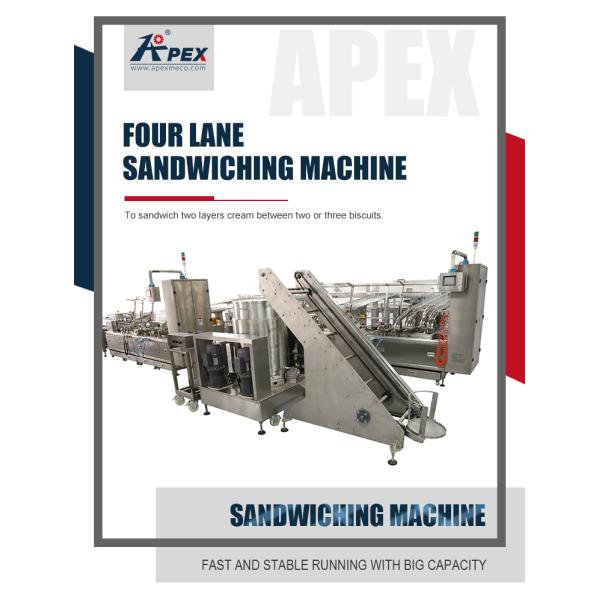 Industrial Filling Chocolate / Biscuit Sandwiching Machine Automatic