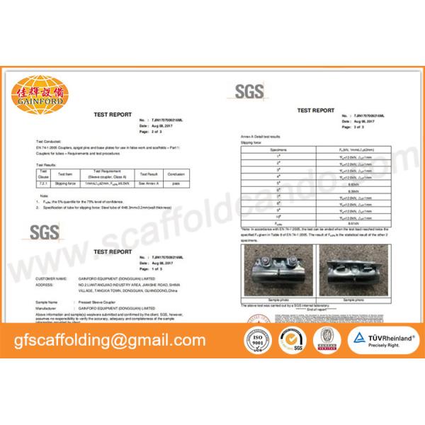 Scaffolding British sleeve coupler 48.3mm for connecting two pipes used in scaffolding pipe system