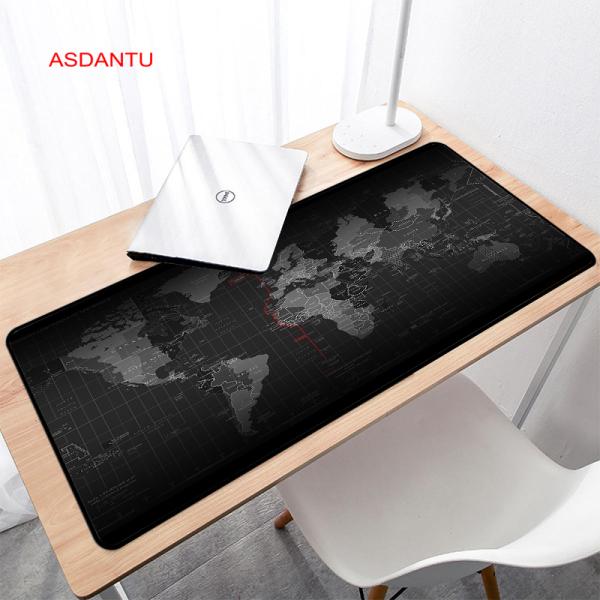 Non-Slip Desk Mat 80*30Cm Extended Gaming Pad with Custom Logo and World Map Design