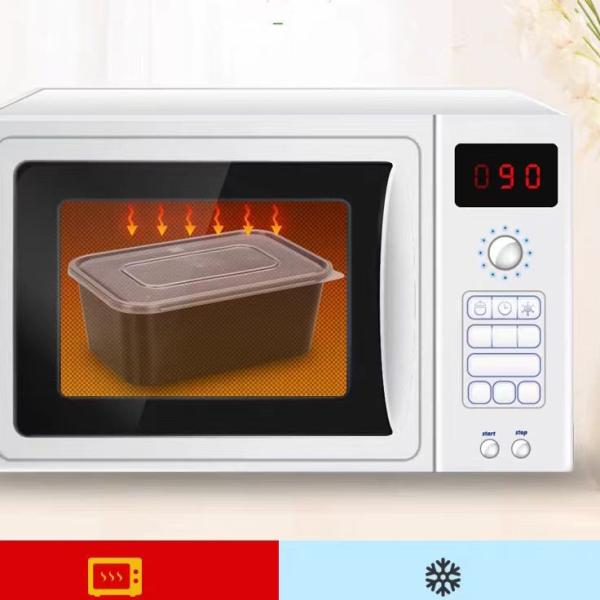 Disposable Plastic Meal Prep Containers Rectangular With Inner Tray