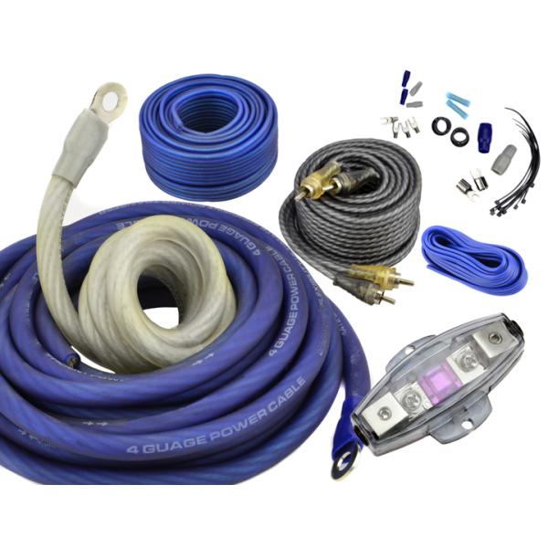 1500W Car Amplifier Install Wiring Kit Single Conductor Power Cable and Fuse Holder Set