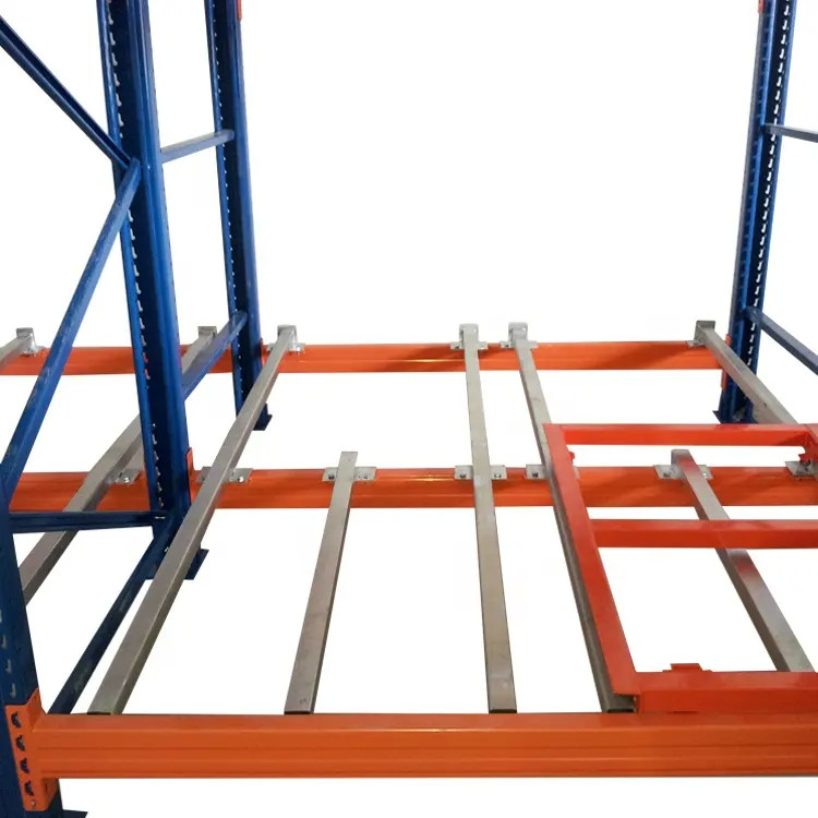 Buy cheap High Density Warehouse Push Back Pallet Racking Customized product