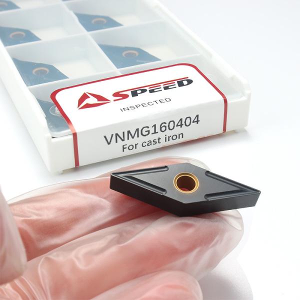 Speed VNMG160404 Wear Resistant Tungsten Carbide Turning Insert For Cast Iron Machining