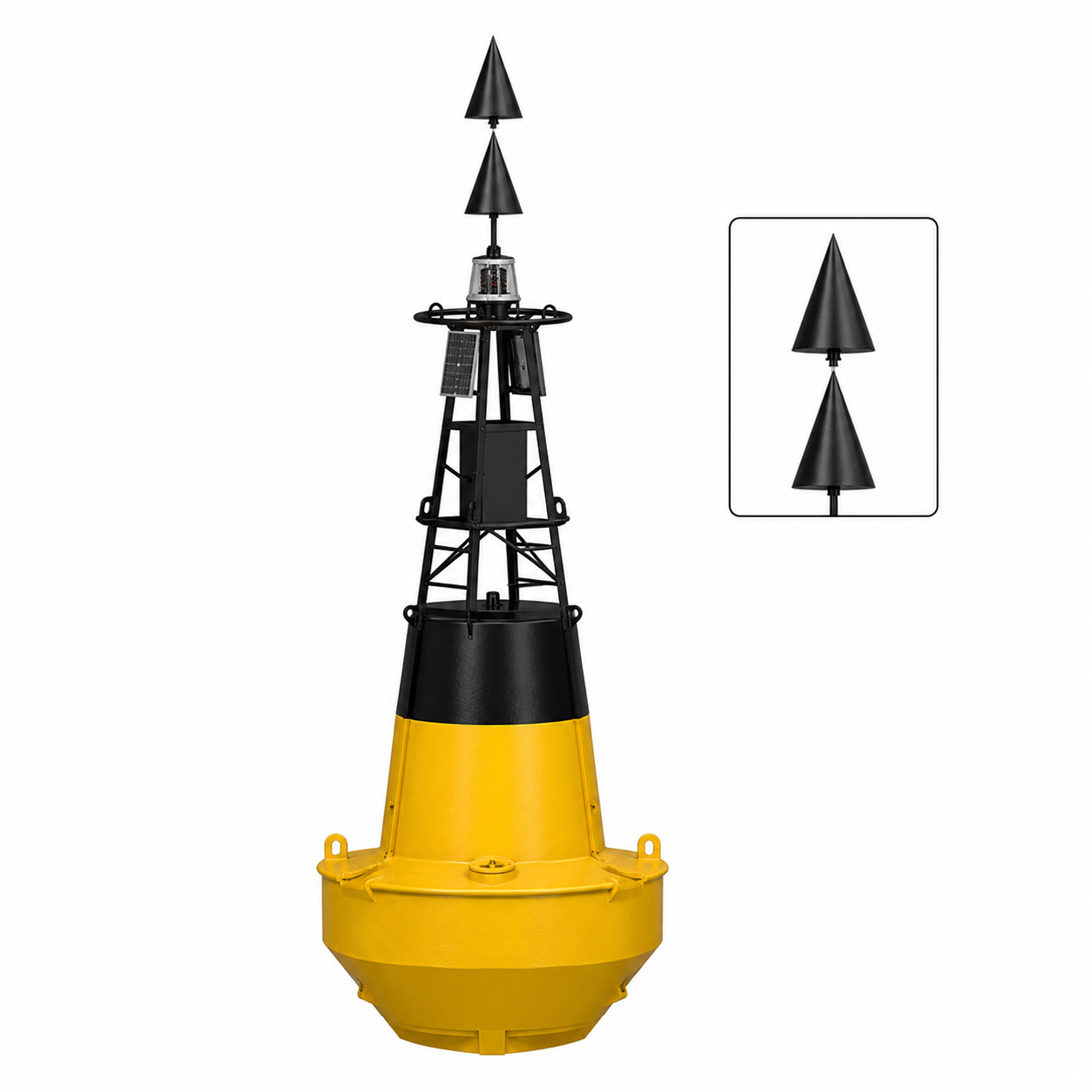 2400 mm High-Buoyancy Polyurethane Elastomer Navigation Buoy for Channel and Offshore Marking
