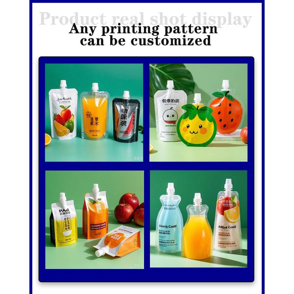 Customizable Spout Pouch with Zip Lock & Stand-up Design for Liquid Packaging | Eco-friendly & Leak-proof Food Grade Material
