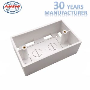 Professional 120 Type Network Cable Faceplate 1 Port Surface Mount Box White /