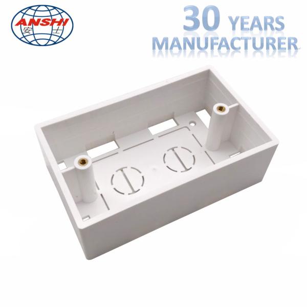 Professional 120 Type Network Cable Faceplate 1 Port Surface Mount Box White /