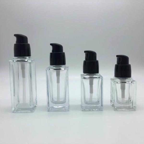 Square Clear Liquid Foundation Bottle 30ml 50ml ODM OEM Logo