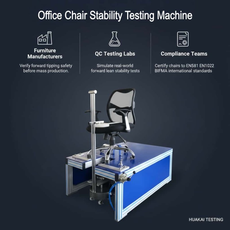HK-821 Office Chair Stability Testing Machine Seat Front Rear Stability Tester for Furniture Laboratory