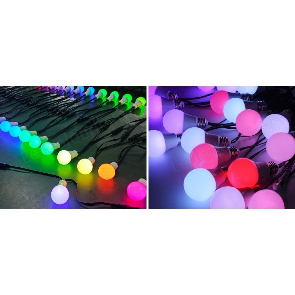 DMX512 Programmable 60mm LED Pixel Bulb RGB Pixel Light Bulb Designed in Lighting Projects