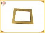 Zinc Alloy Rectangle Rings For Bags , Metal Belt Loops With Golden Plating OEM /