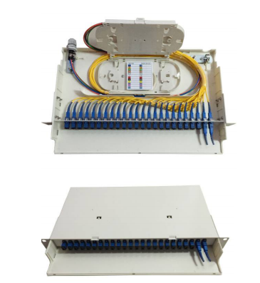 FTTH 1U 12C 24C Plastic FO Patch Panel Cold Roll Steel Datacenter application