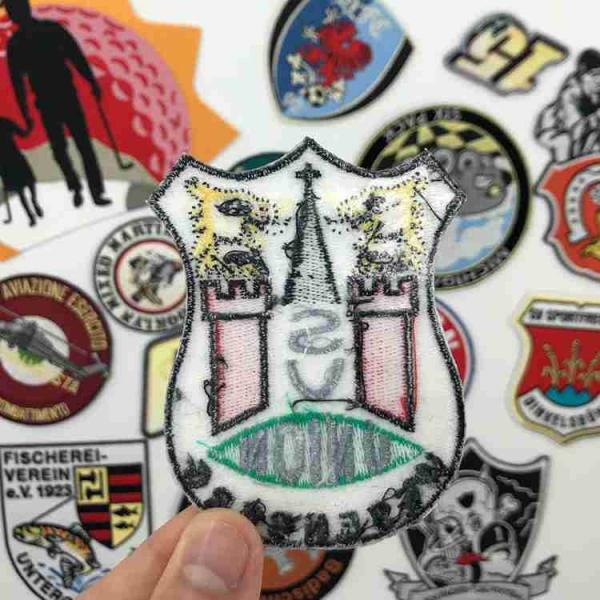 Heat Cut 4in Sports Team Patches Embroidery Logo Badges For Club