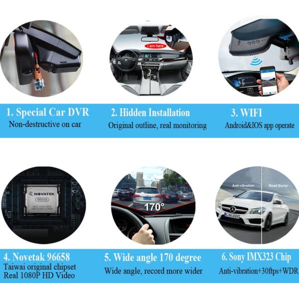 WIFI Mini Size 1080P Car Video Camera Recorder Night Vision G - Sensor