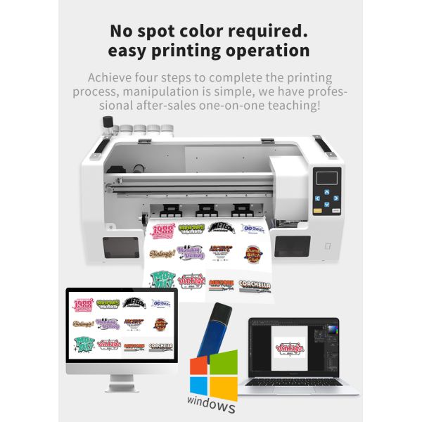 Full-Automatic DTF Printer with Multi Color Printing and 30cm Printing Width for Digital T-Shirt Printing