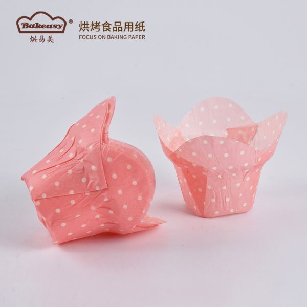 Bulk Lotus Muffin Paper Liners polka dots Non Greasy Oven Safe Disposable Cake Holders for Home Baking Wedding