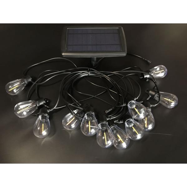 Solar Garden Light S14 Bulbs String Lights Globe Garland With 3W Solar Panel Shatterproof Bulbs Waterproof For Country House