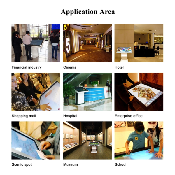 CH All-In-One 43-Inch Horizontal Interactive Digital Touch Kiosk Capacitive Infrared Smart Information Display Shopping Malls