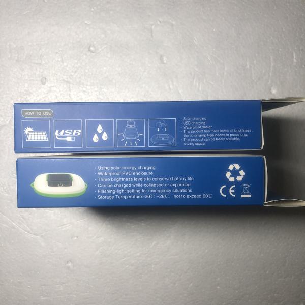 IP65 Silicon Collapsible Solar Lamp LED Collapsible Solar Camping Light USB Rechargeable