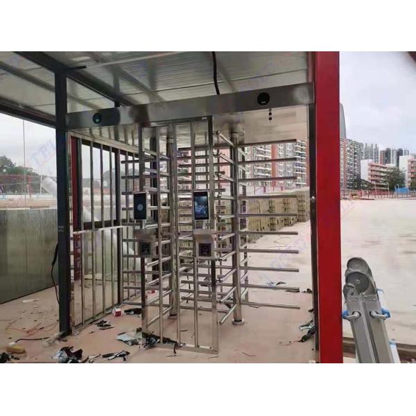 Nfc Gate Full Height Turnstile Temperature Recognition Mechanism SS Double Passage For Stadium Validator