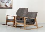 Nordic Style Leisure Solid Wood Rocking Chair Indoor With Healthy Non Toxic