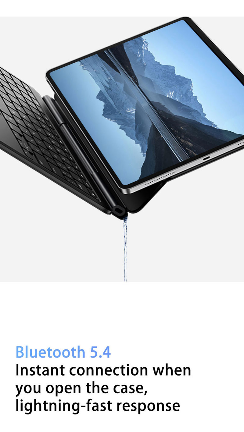 New BT Wireless Aluminum Alloy Slim Full Size Magic Keyboard Case USB C Interface for iPad (A16) 11" (2025)