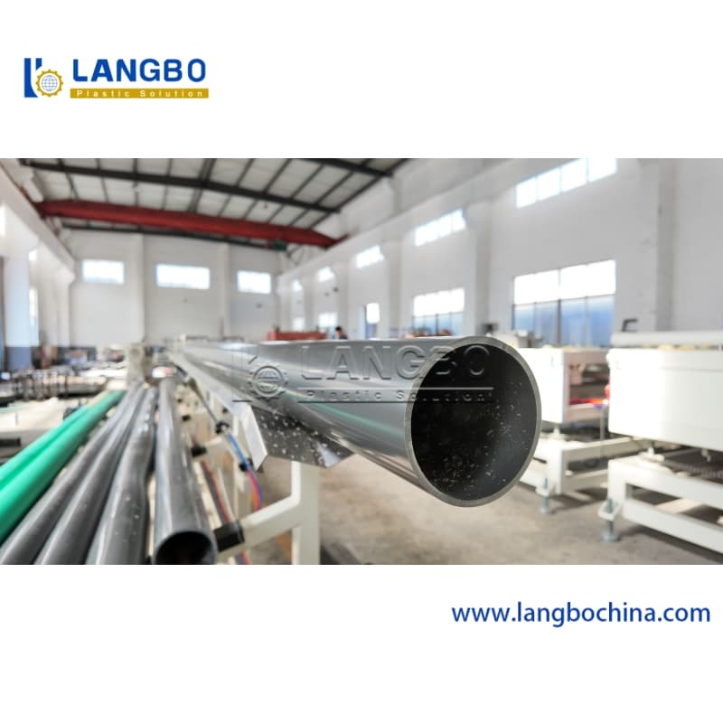 PVC Pipe Extrusion Line with Reduced Material Accumulation and Conical Double Screw for Noise Reduction Silent Pipe