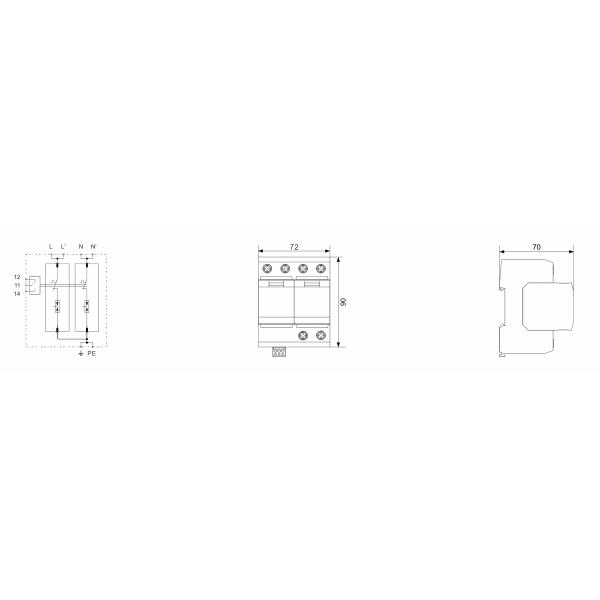 Ac Electrical Type 1 Surge Protection Device TUV Certificated