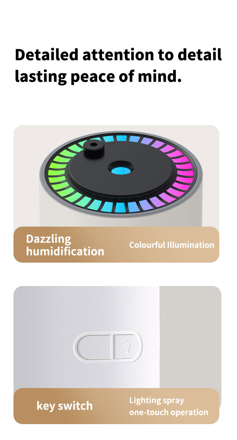 Factory Customized Logo Ultrasonic Mist Mini Portable USB Led Night Light Starry Projector Air Humidifiers for Car