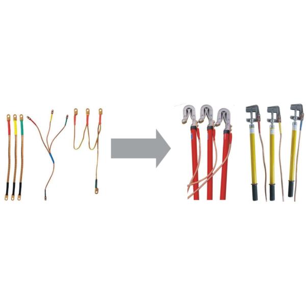 High Voltage Grounding Stick With Upto 500kv Ground Wire Univeral Head