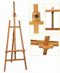 Bamboo Adjustable Artist Painting Easel Tripod Stand For Painting OEM Avaliable